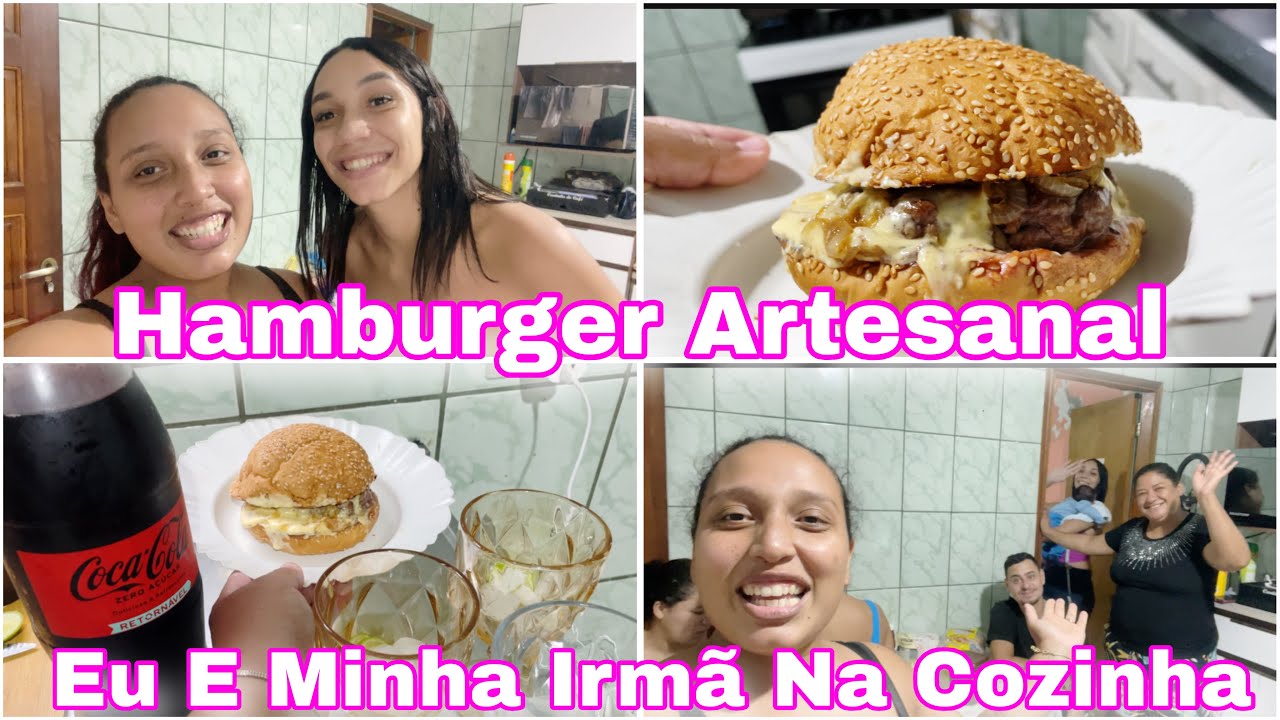 EU E TIA NICOLY NA COZINHA - HAMBURGER ARTESANAL - A CASA ENCHEU !! Carol Gomes