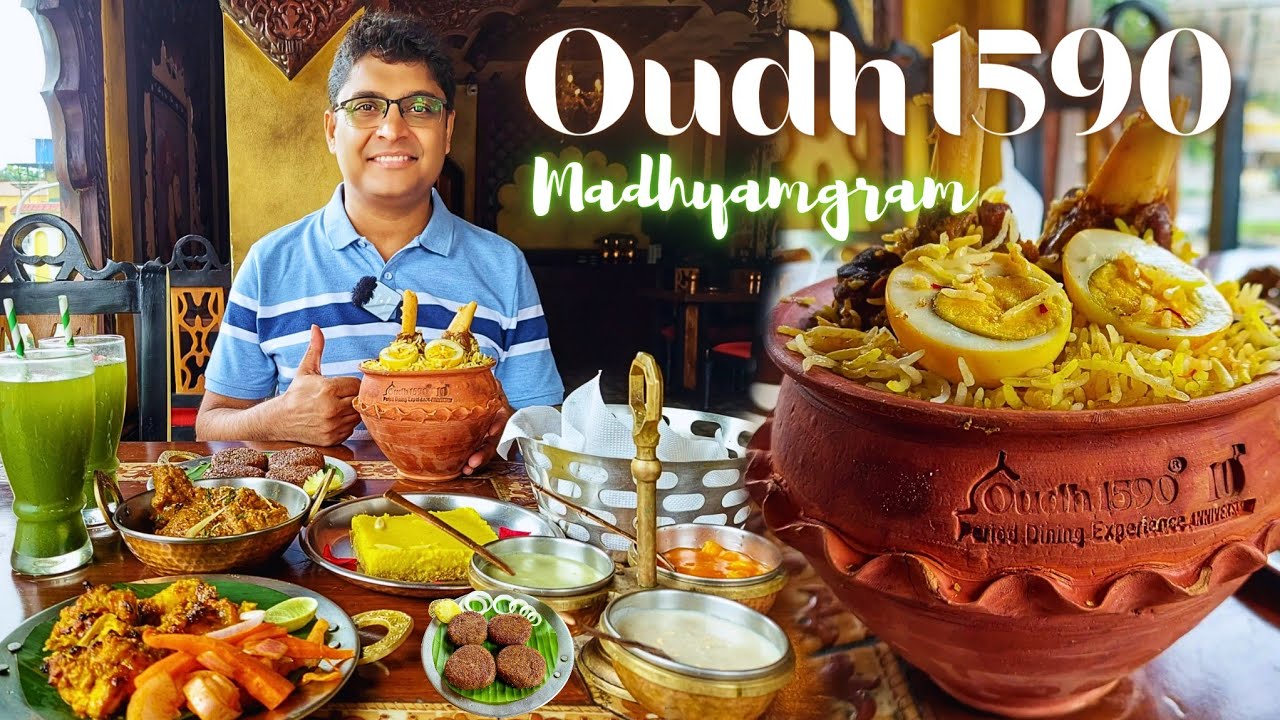Traditional Awadhi Food in Kolkata | Oudh 1590 Restaurant Awadhi Mutton Handi Biryani Galouti Kabab