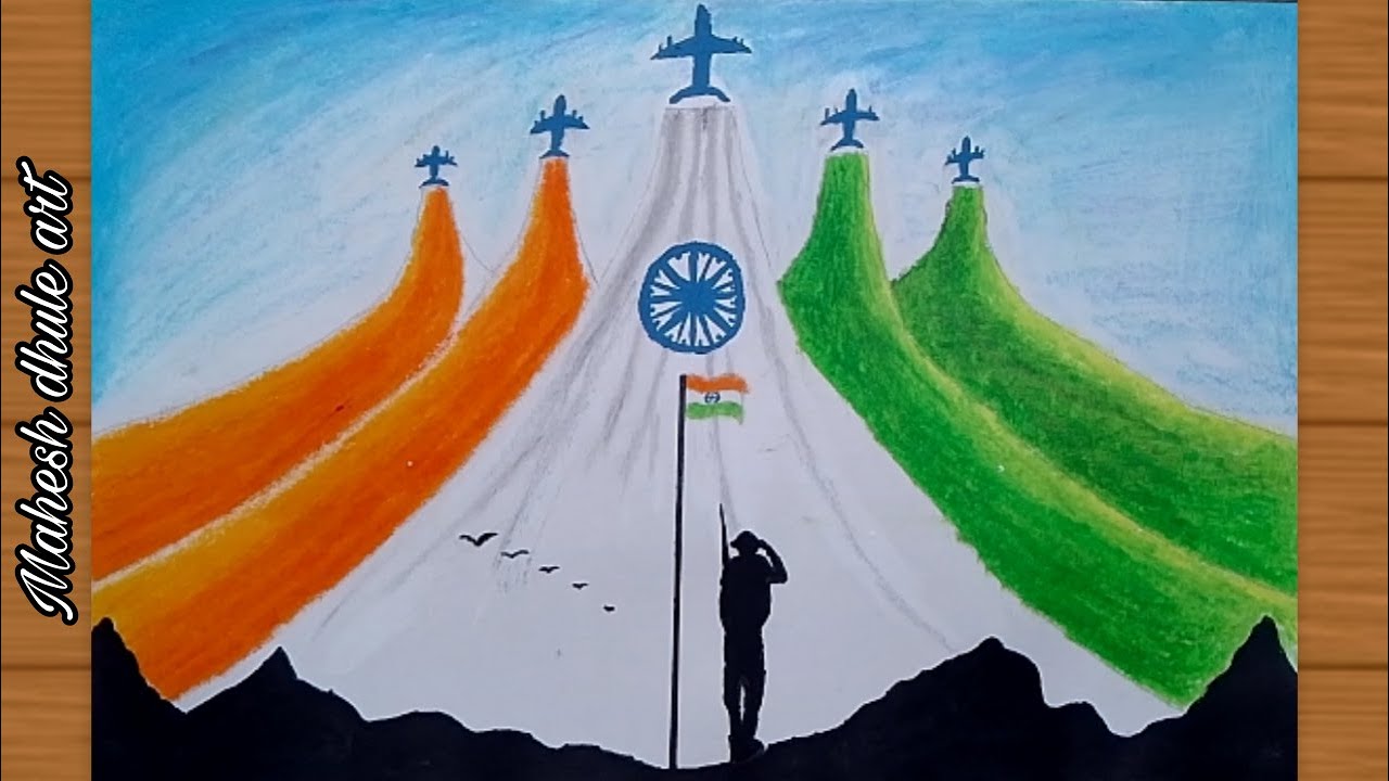 independence day painting || how to draw Republic day drawing easy