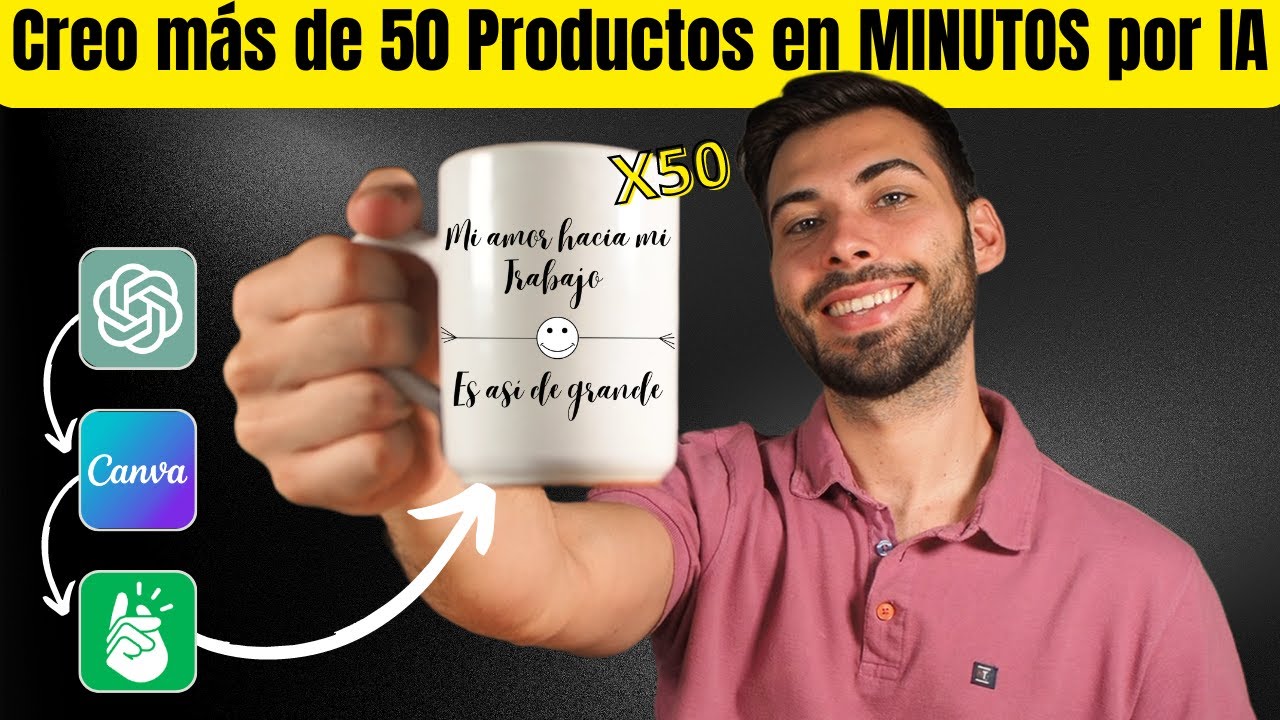 Crea Productos en MASIVO con Inteligencia Artificial GRATIS - Tutorial con ChatGPT, Canva y Printify