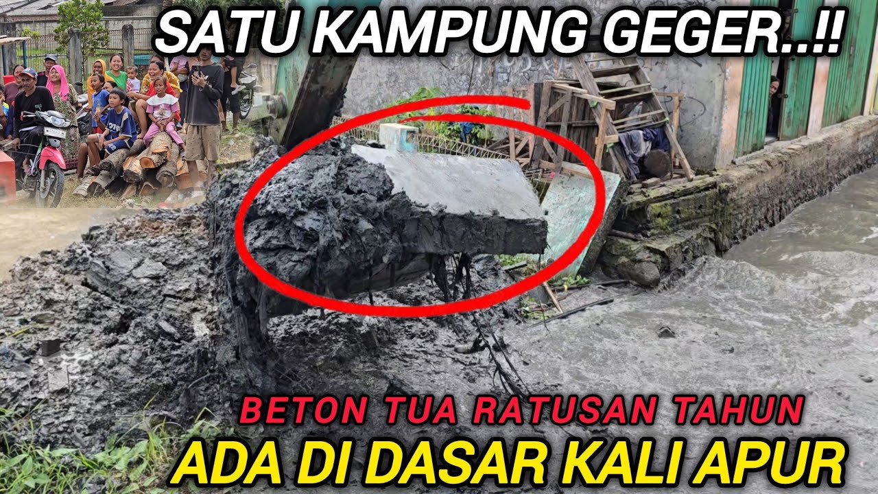 MANTAP❗️EXCAVATOR ANGKAT BETON TEMBOK RATAPAN DI DASAR KALI APUR SEKOLAH JADI SAKSI BANJIR 2 BULAN