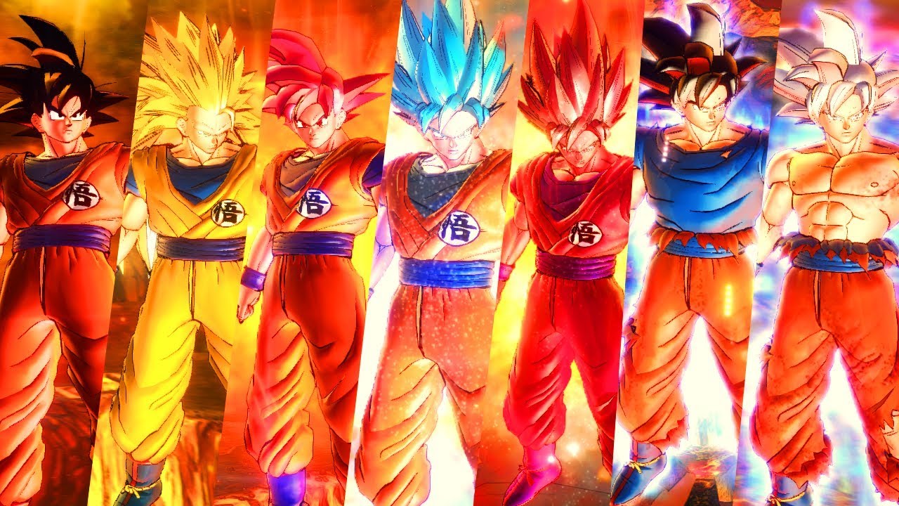 TODAS AS TRANSFORMAÇÕES DO GOKU - [SSJ1-SSJ2-SSJ3-SSG-SSB-SSBK-KX10-KX100-SSBE-UI-MUI]
