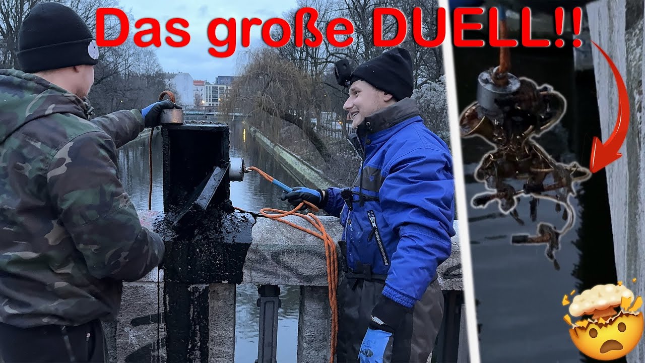 WER macht den HEFTIGSTEN Fund beim MAGNETFISCHEN?? 😯 / Mit Gebrüder Lange