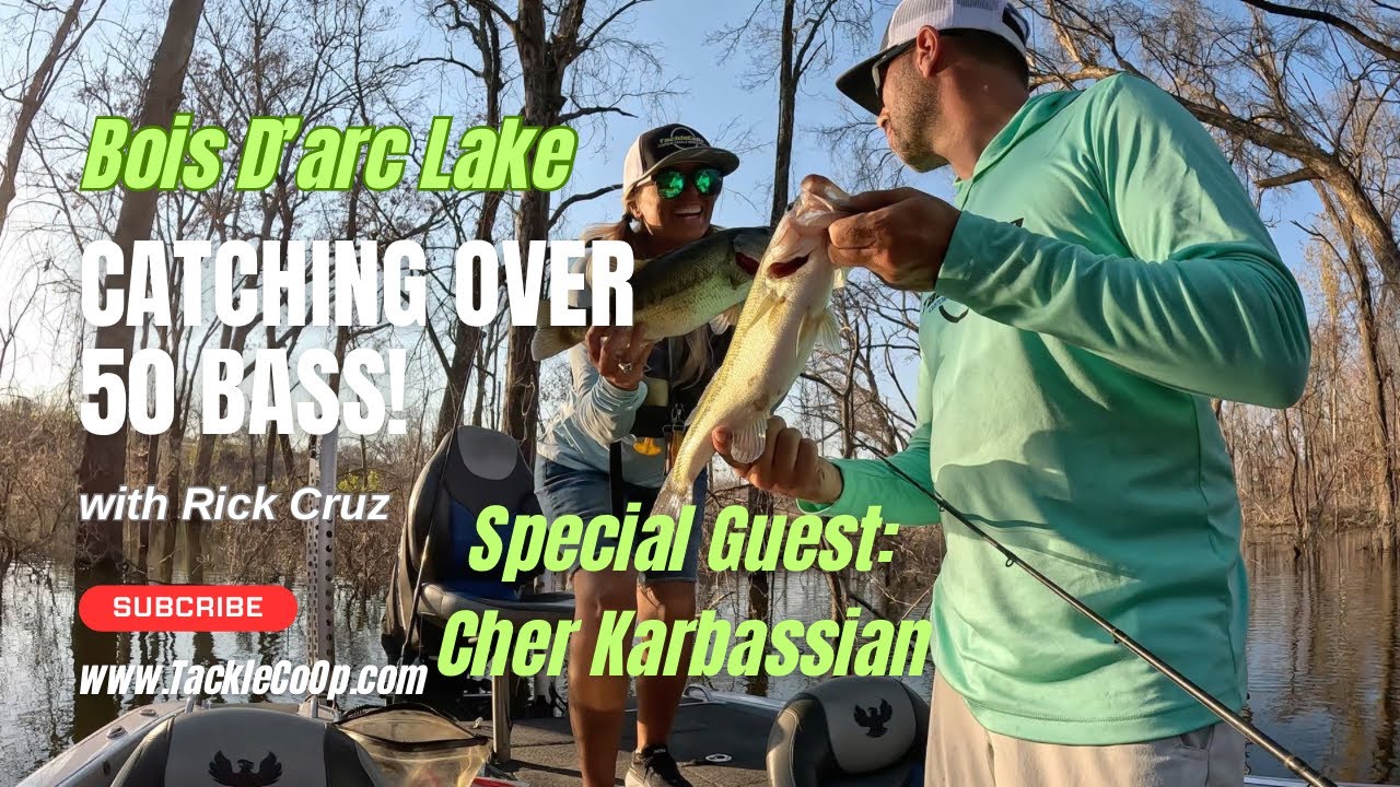 Catching over 50 bass with ​​Cher Karbassian on Texas newest Lake: Bois D’Arc