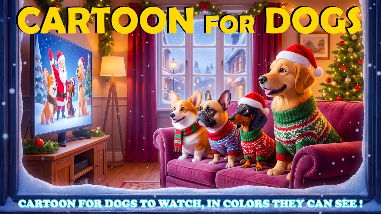 Мультфильмы для собак на Новый год (1 января) 🎆🐶 | Снижают тревожность у собак, смотрящих фейервер