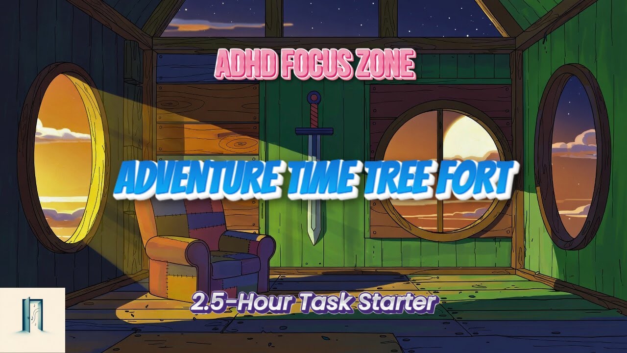 Adventure Time Tree Fort Focus | ADHD Task Starter Ambience | 2.5 Hours