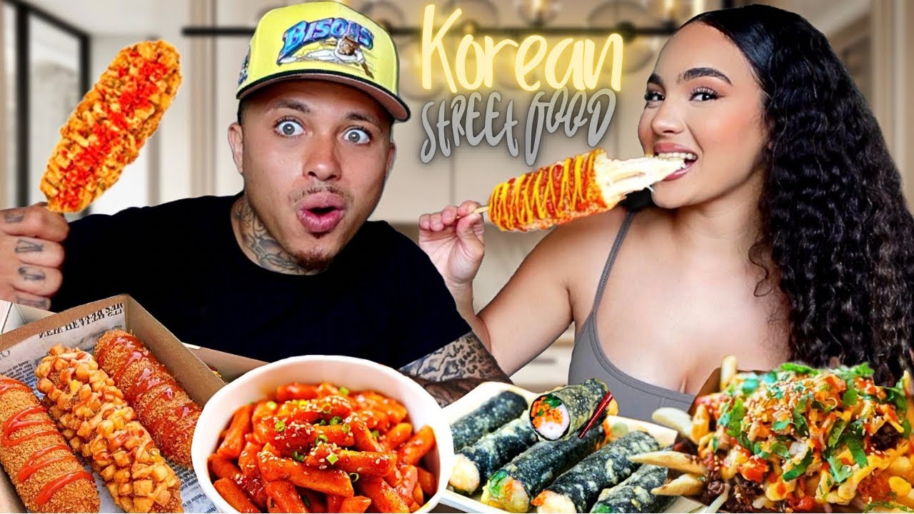 Trying KOREAN STREET FOOD For The First Time!