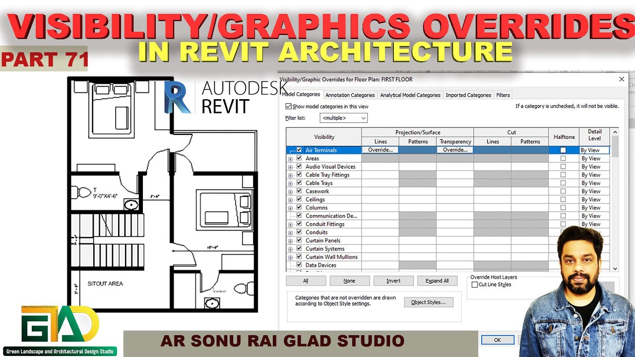 ПЕРЕОПРЕДЕЛЕНИЕ ВИДИМОСТИ/ГРАФИКИ В REVIT ARCHITECTURE (ЧАСТЬ 71) #revitarchitecture