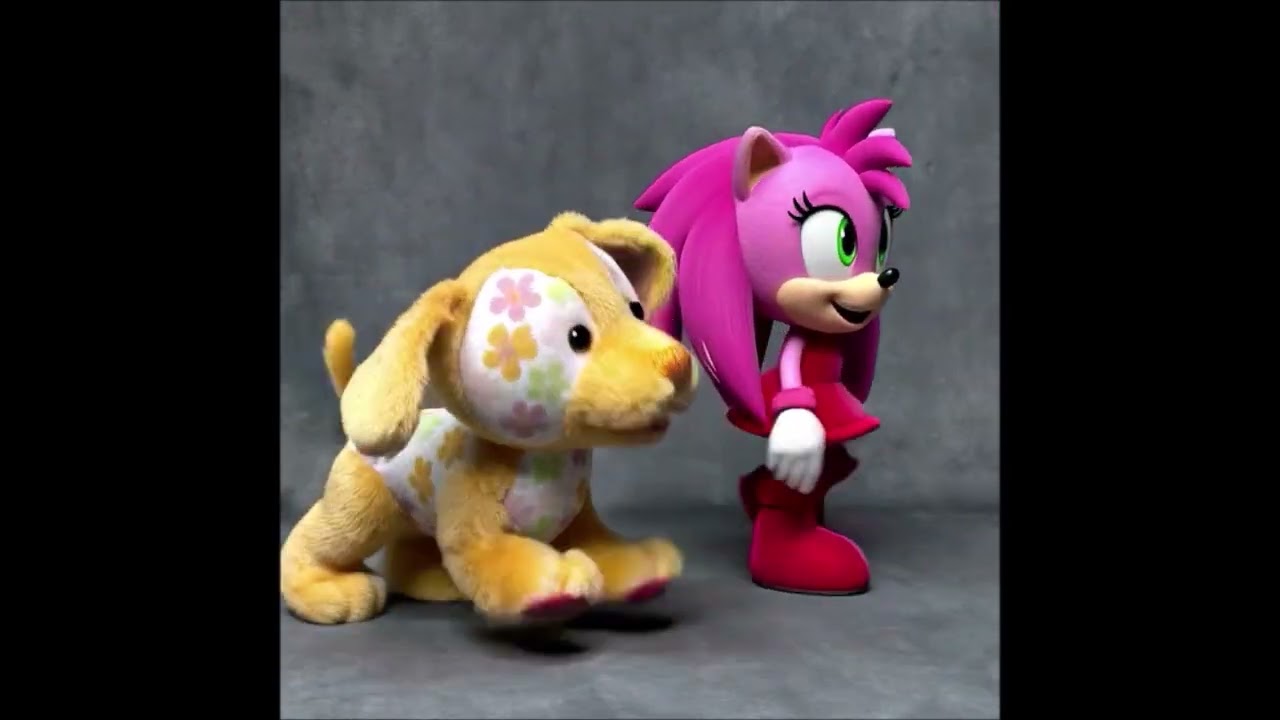 Sonic the Hedgehog and Buttercup the webkinz Petal Puppy animation