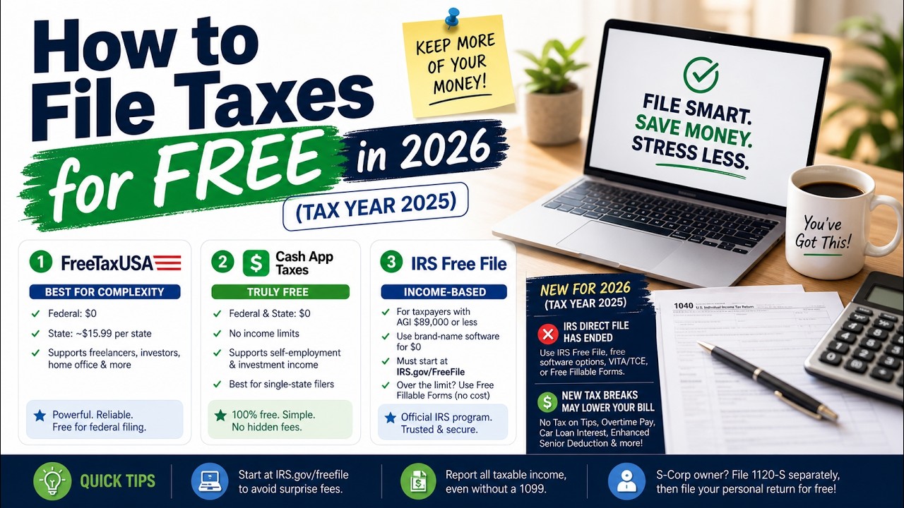 How to File Taxes for Free in 2026 (Tax Year 2025) (article)