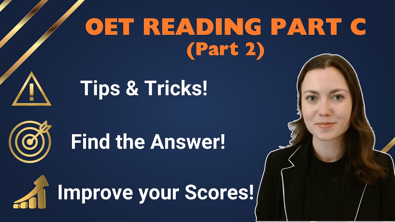 How to Improve my OET Scores for Reading Part C - More Practice Questions!