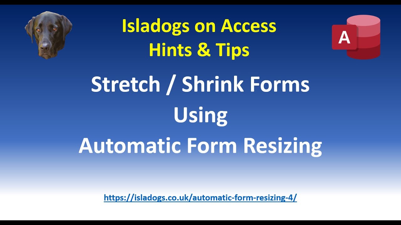 Stretch/Shrink Forms using Automatic Form Resizing