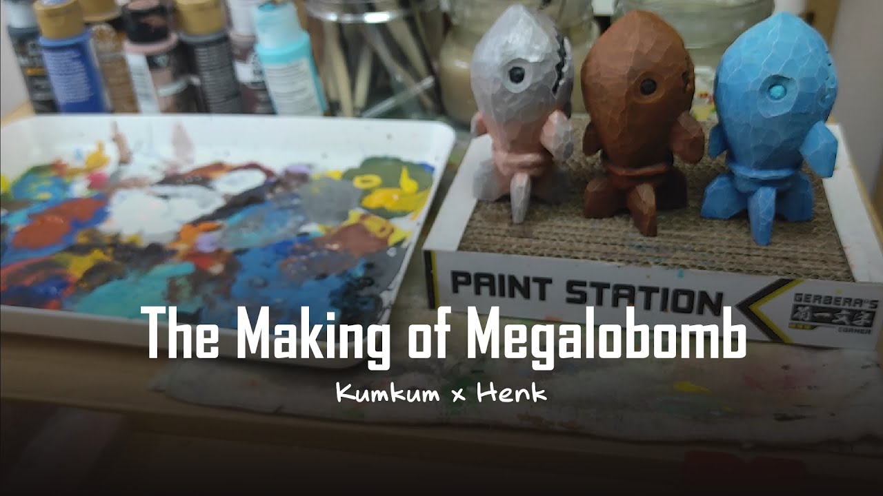 The Making of Megalobomb (x Kumkum) - Wooden Art Toys/ Designer Toys/ Woodcarving/ Whittling