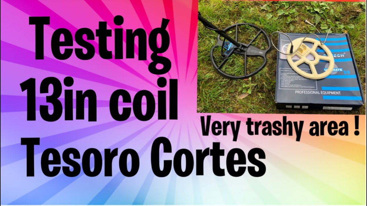 Tesoro Cortes demonstration with the new coil on trashy area