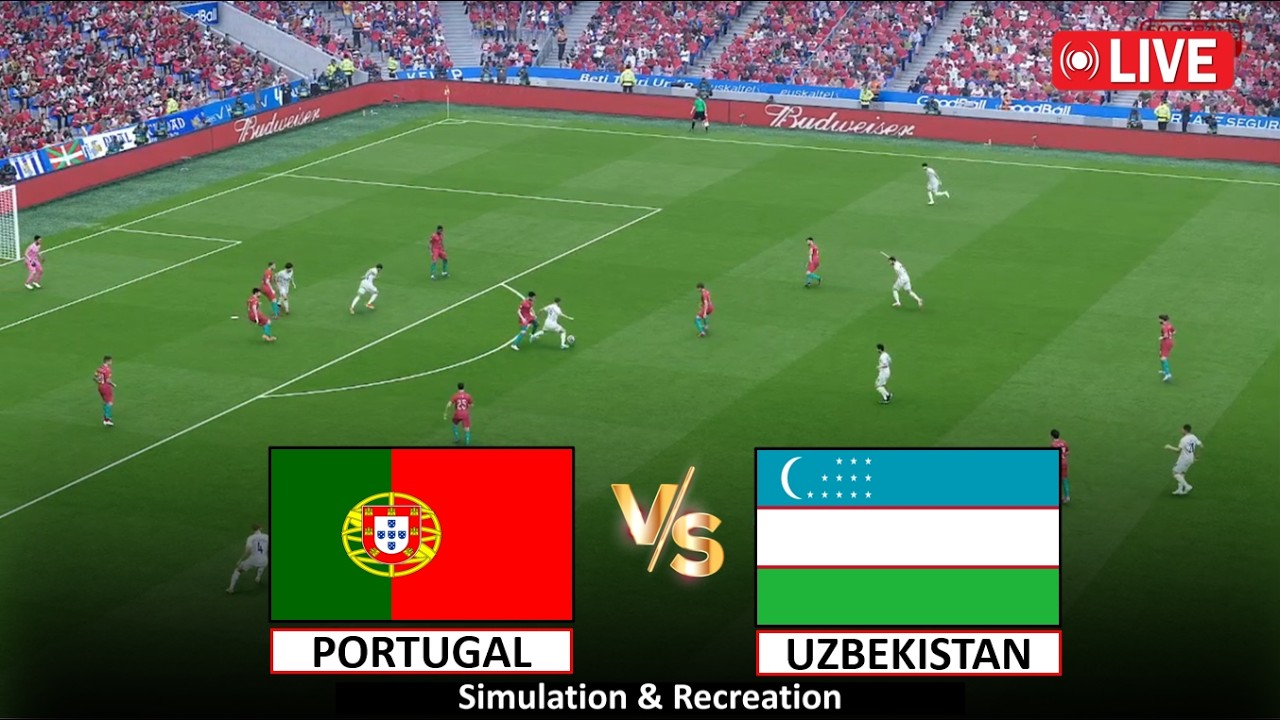 🔴Live : Portugal vs Uzbekistan I Video Game Simulation I eFootball PES 2021 Gameplay I 23 June, 2026