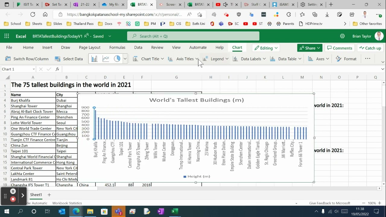 Creating a Chart in Excel Online