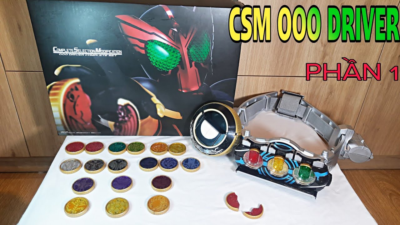 Review Giới Thiệu CSM OOO Driver Bản Complete P.1: Các Core Medal Chính Của Kamen Rider OOO.