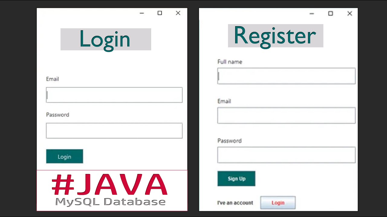 Java Project Tutorial - Make Login and Register Form Step by Step Using NetBeans And MySQL Database