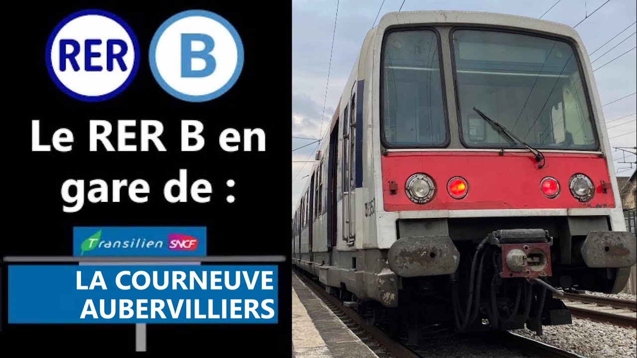 Spot à La Courneuve Aubervilliers sur le RER B : MI79 et MI84 sur le quai bas de la gare