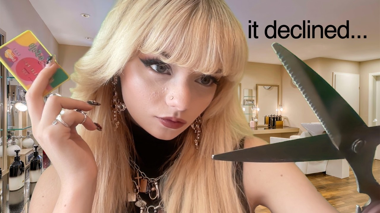 your card declines at hair salon ASMR (shaving you bald)