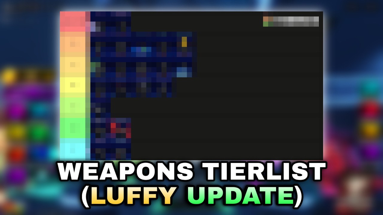 (LUFFY UPDATE) WEAPONS TIERLIST || ANIME FINAL QUEST ||