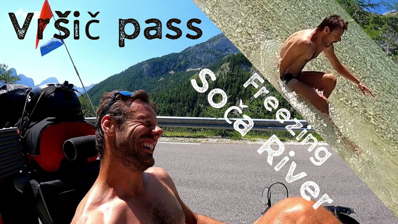 vE (vlog Europe) 17 🇸🇮 Vrsic pass, freezing cold Soca river (Slovenia). Ebike world adventure.