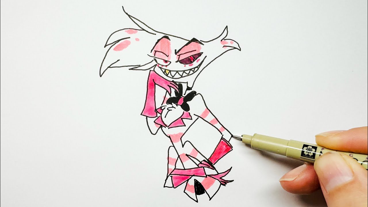 How to Draw Angel Dust From Hazbin Hotel
