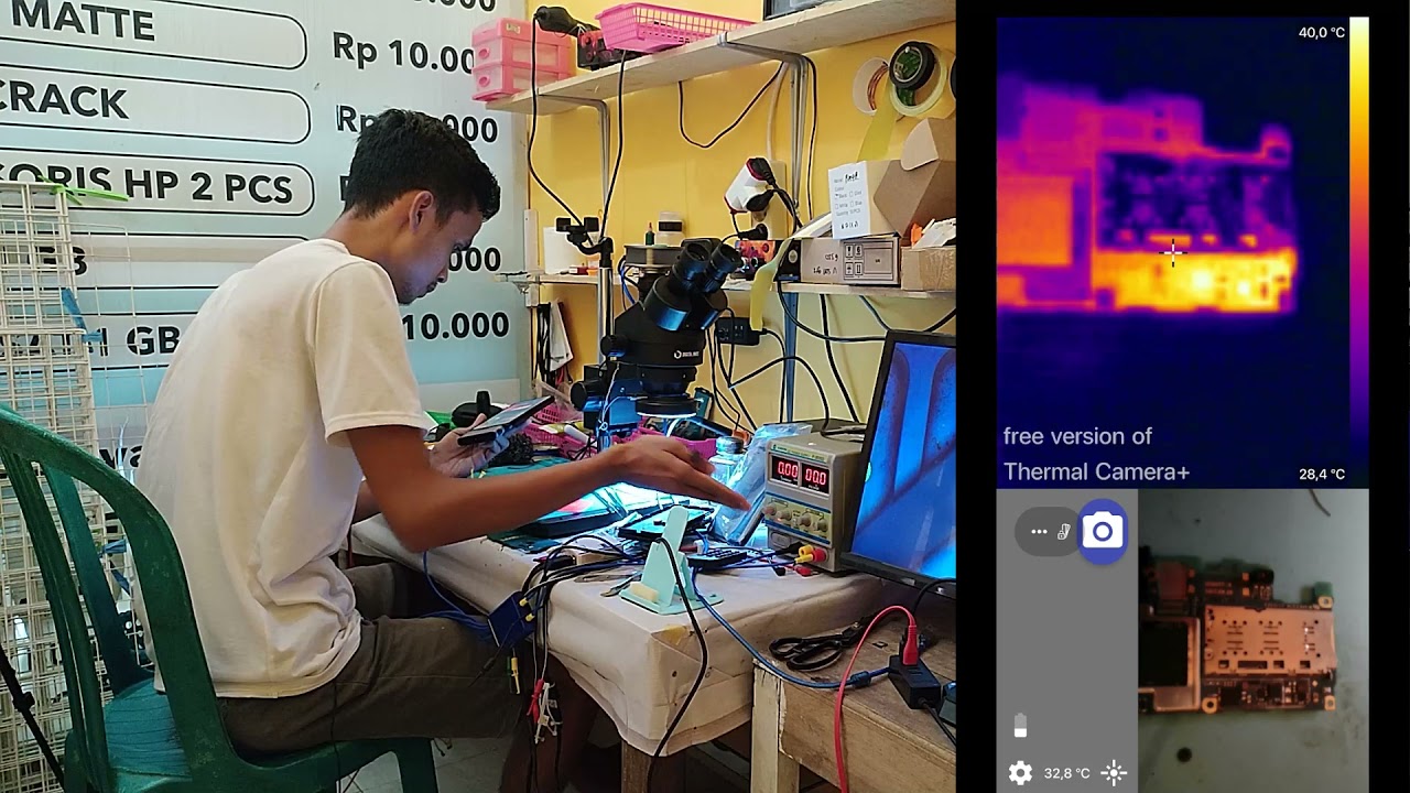 perbaikan oppo a37 di cas gambar petir saja