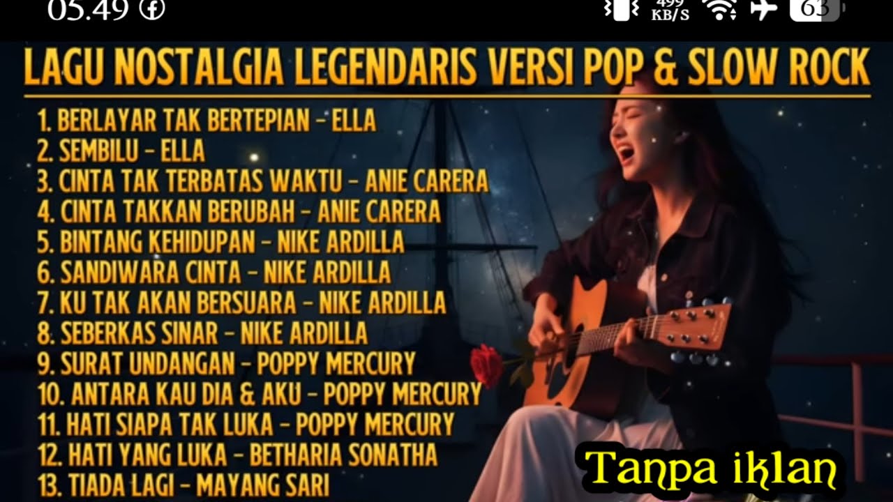 Lagu Nostalgia Legendaris Pop &Slow rock - Berlayar tak bertepian - sembilu - #musik #slowrock #hits
