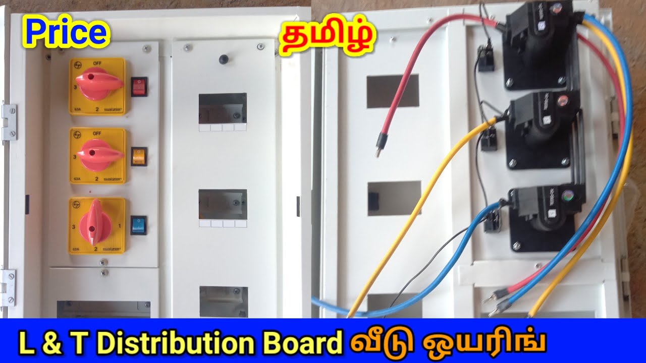 L & T Distribution Board Phase Selector 4way Double Door Review Tamil | mcb box price