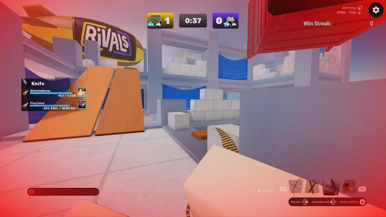 Челендж на ножах в Rivals
