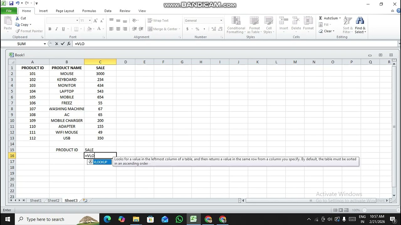 VLOOKUP IN EXCEL