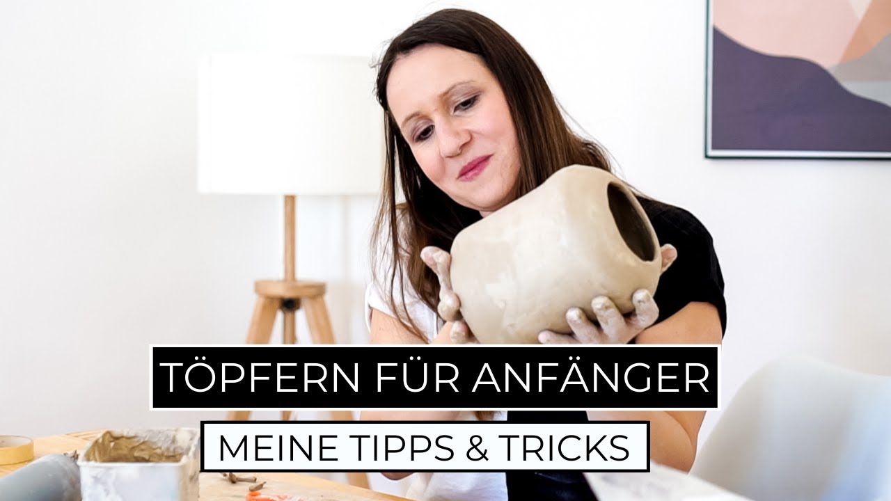 T&ouml;pfern f&uuml;r Anf&auml;nger: Wie man eine Vase & Teller t&ouml;pfert ohne Scheibe | Keramik selber machen