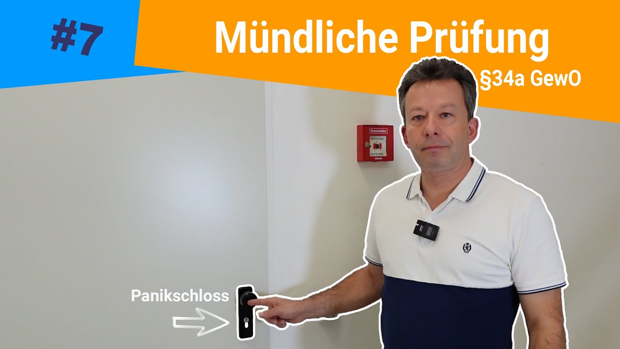 Wie funktioniert ein Panikschloss? Sachkunde gemäß § 34a GewO