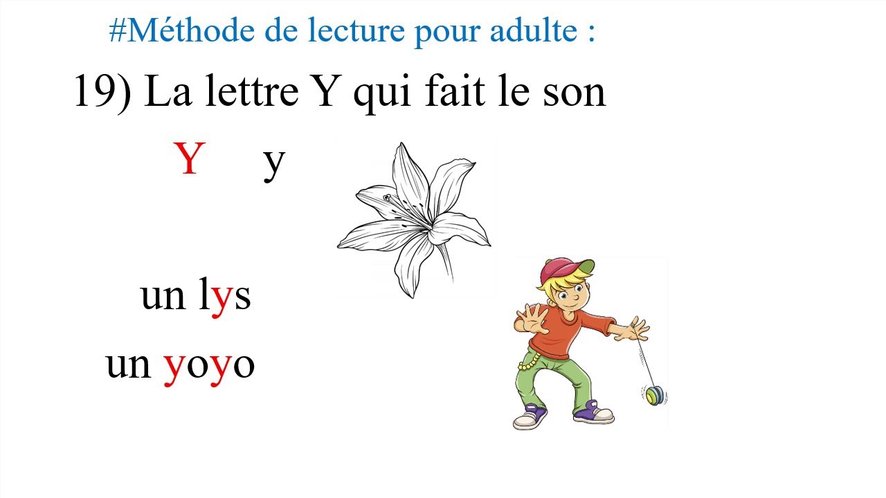 19 Le y qui fait i et ii : Méthode de lecture adulte