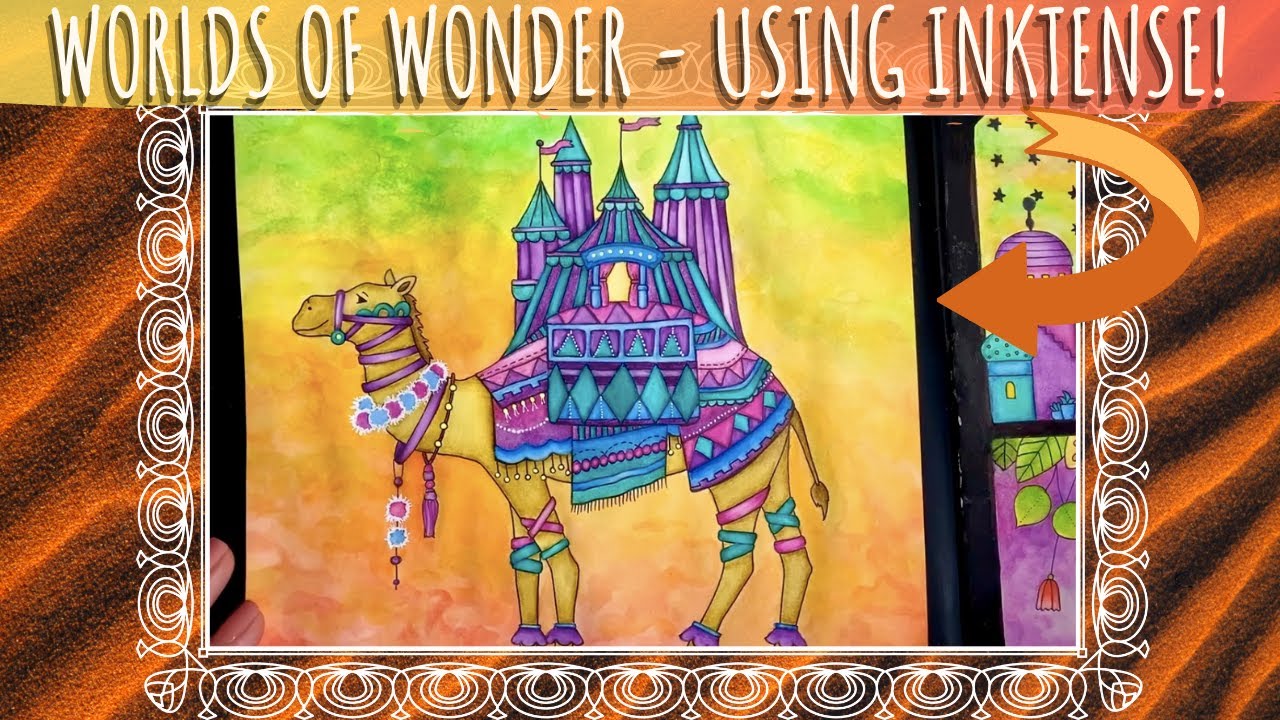 Worlds of Wonder | Johanna Basford | Colouring using Inktense!