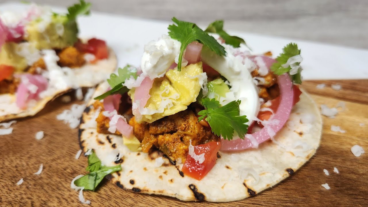 The Best Chicken Taco Recipe ever !!! / Trini Taco / Achiote / Rouccou  - Episode 2256