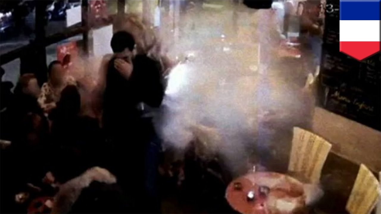 Теракты в Париже: видео смертника Брахима Абдеслама, подорвавшего взрыв в ресторане Comptoir Volt...