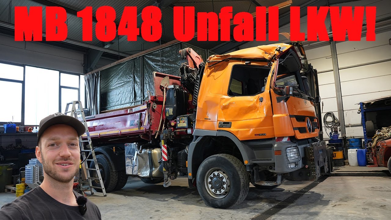 Wer nimmt sich diesem Projekt an? Mercedes-benz 1848 Actros Winterdienst mit Unfallschaden😱