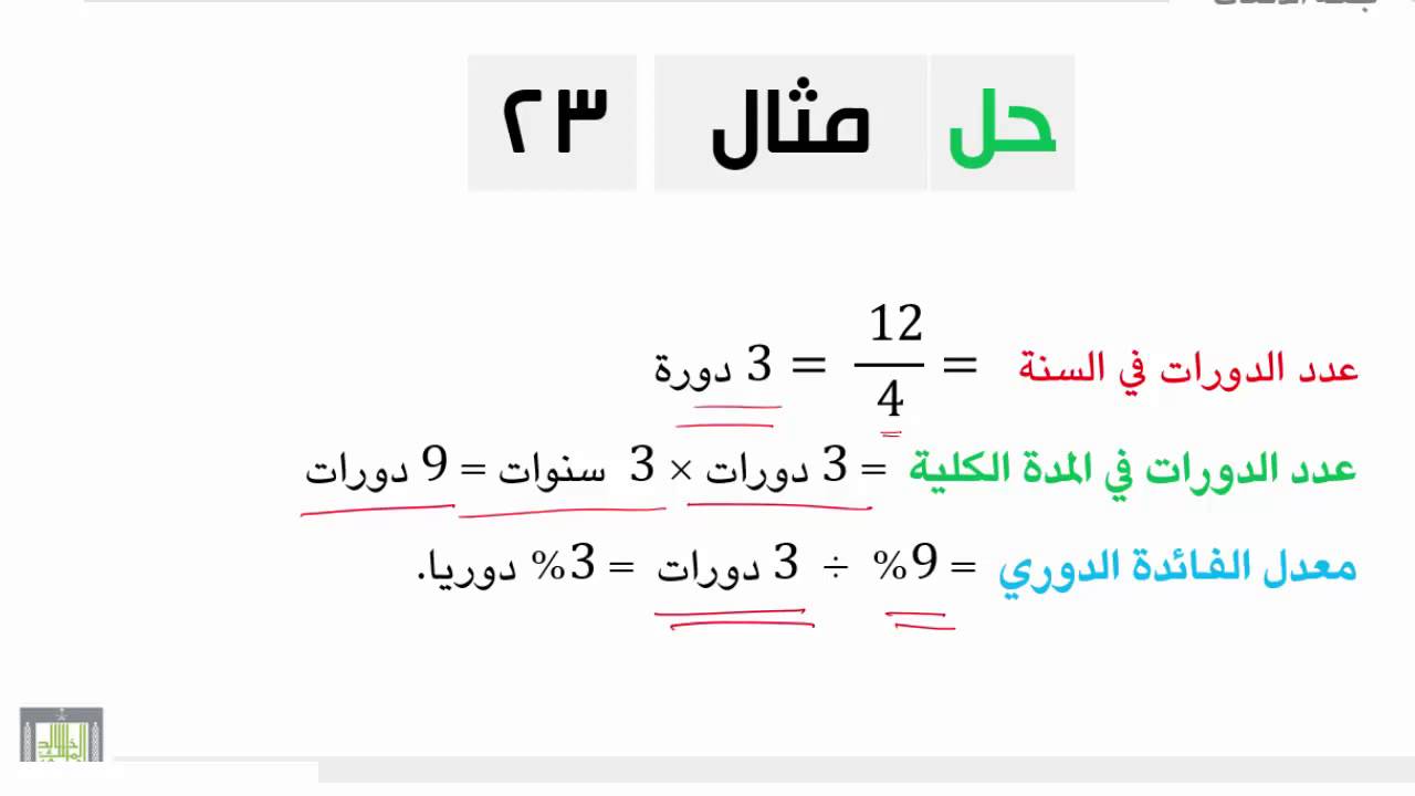 جملة الدفعات بفائدة مركبة : رياضة مالية