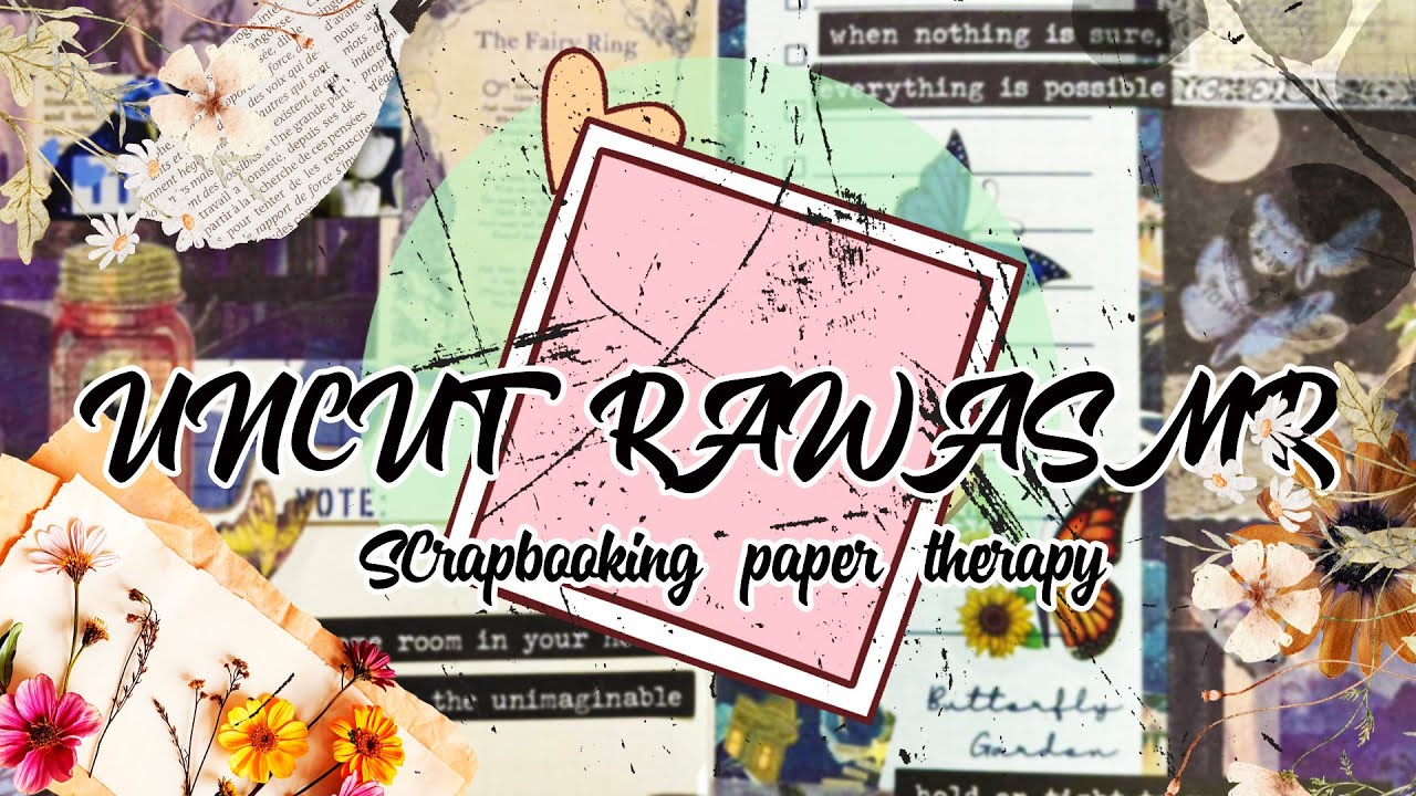 Authentic ASMR Scrapbooking | Paper Cutting & Gluing Sounds (No Talking)