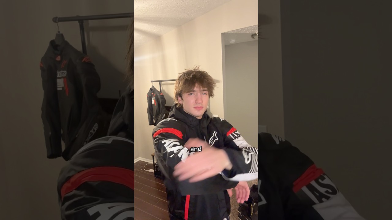 Getting ready for a motorcycle ride