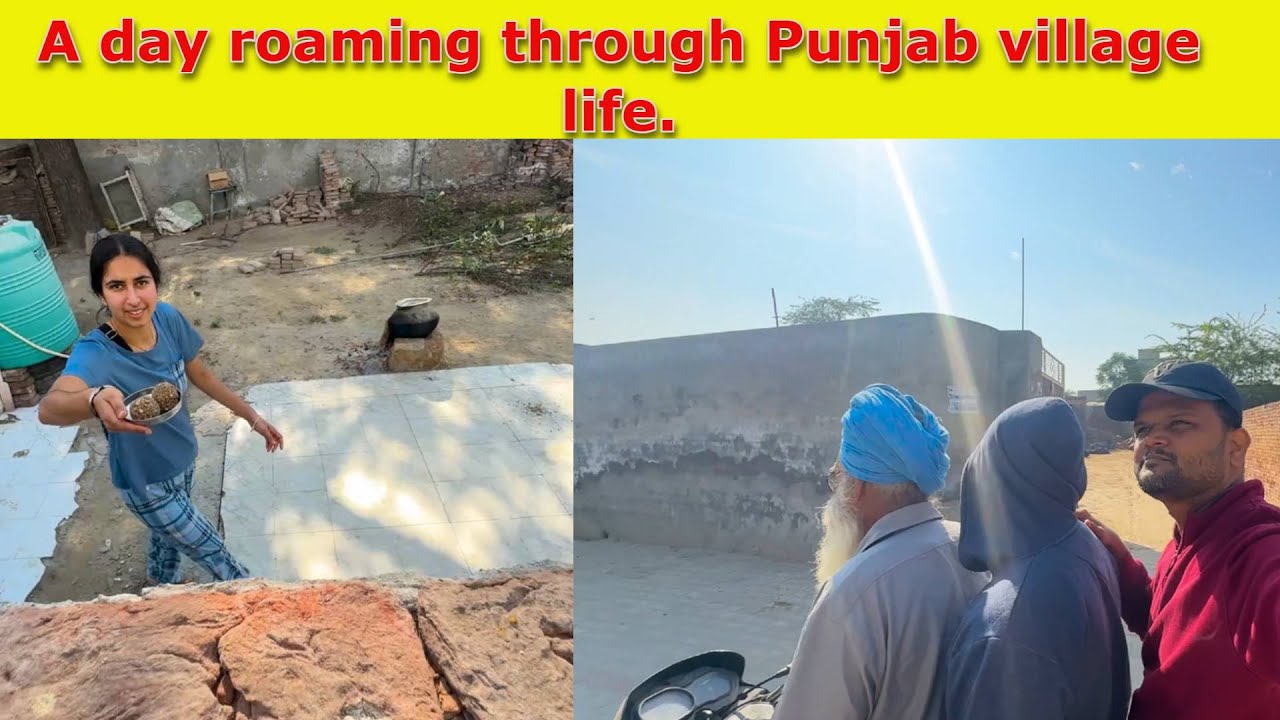 गाँव की सुबह और देसी ज़िंदगी का असली अनुभव | Exploring farms and neighbourhoods of a Punjab village.