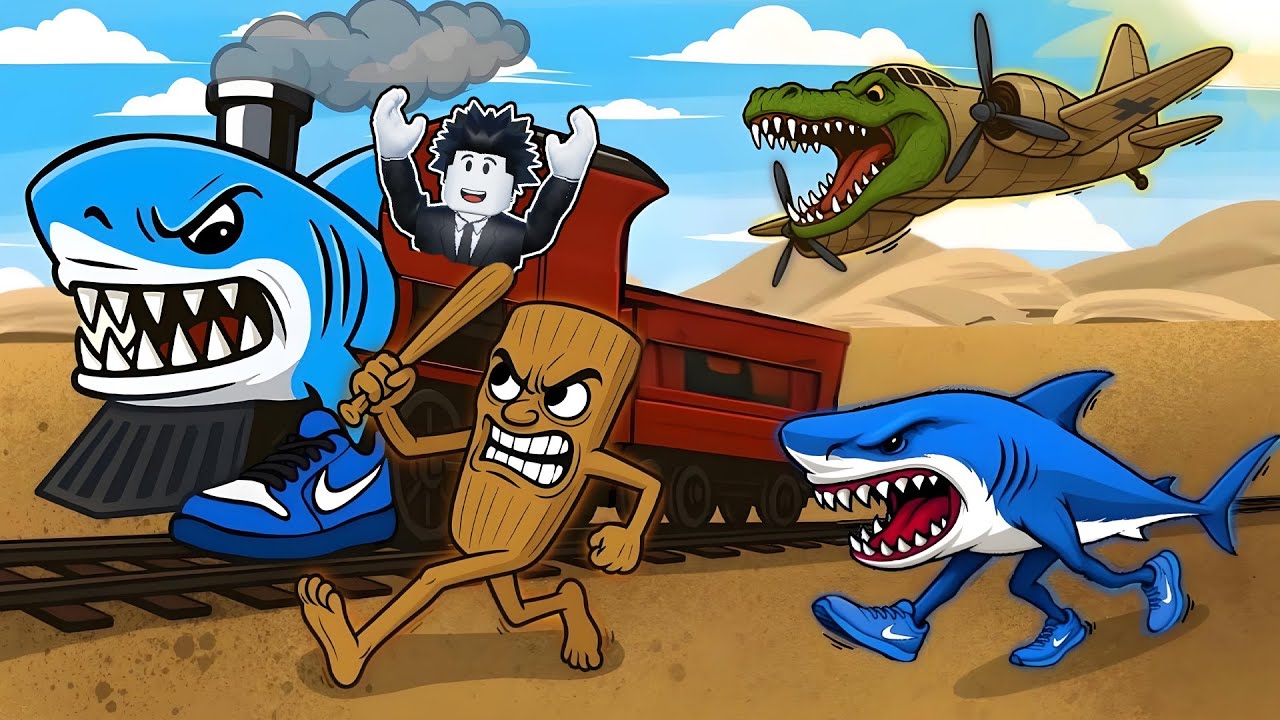 我要驾驶火车逃出这个被国外山海经怪物占领的世界！ROBLOX