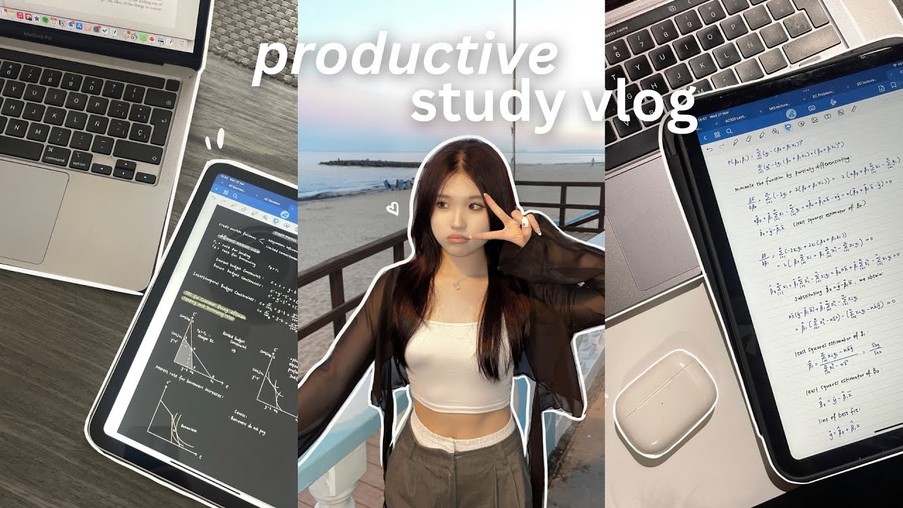 *productive* study vlog 💌 exam season, study motivation, note taking... | lin's journal.