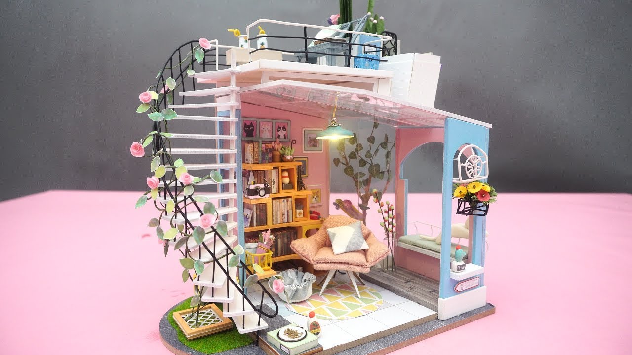 DIY Miniature Dollhouse Kit | Angle Dream House ( Dora's Loft)