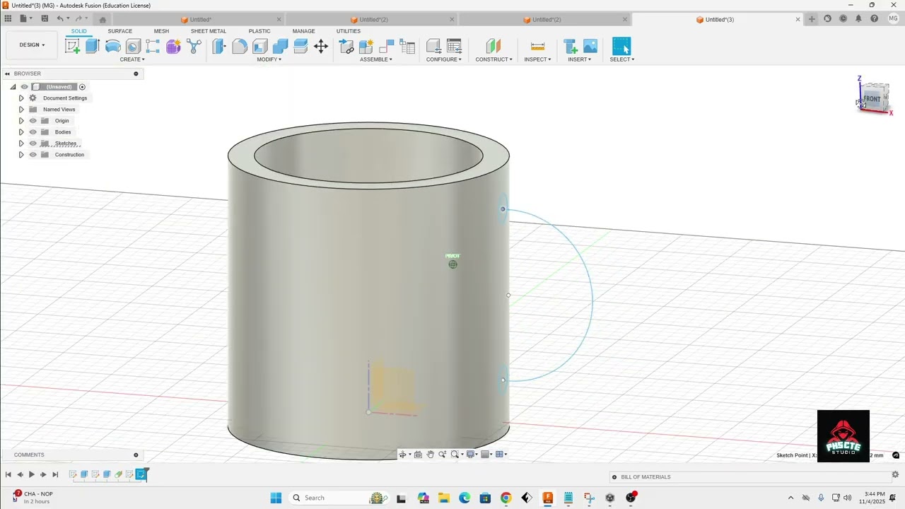 3D Mug Design in Autodesk Fusion