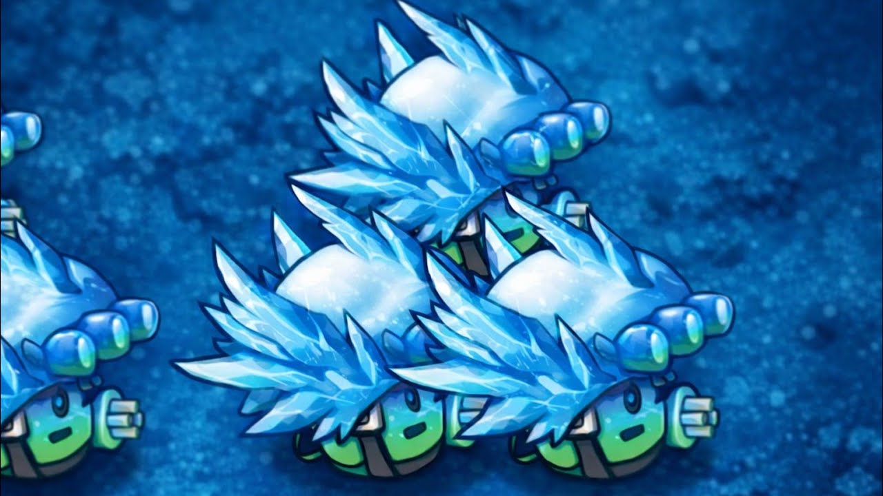 Pvz Fusion 3.6 update new Plant 459: Ultimate Ice Machine Gun Puff-shroom.