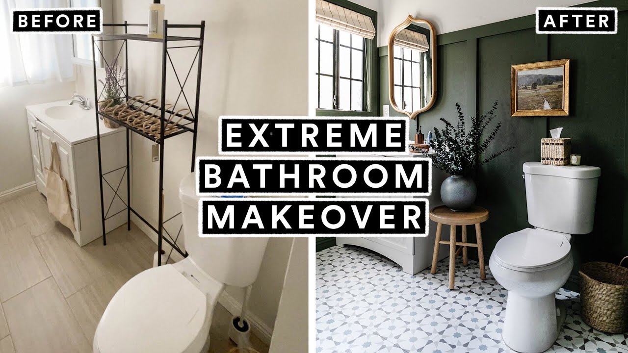 EXTREME BATHROOM MAKEOVER From Start to Finish 🚽 *Insane DIY Transformation*
