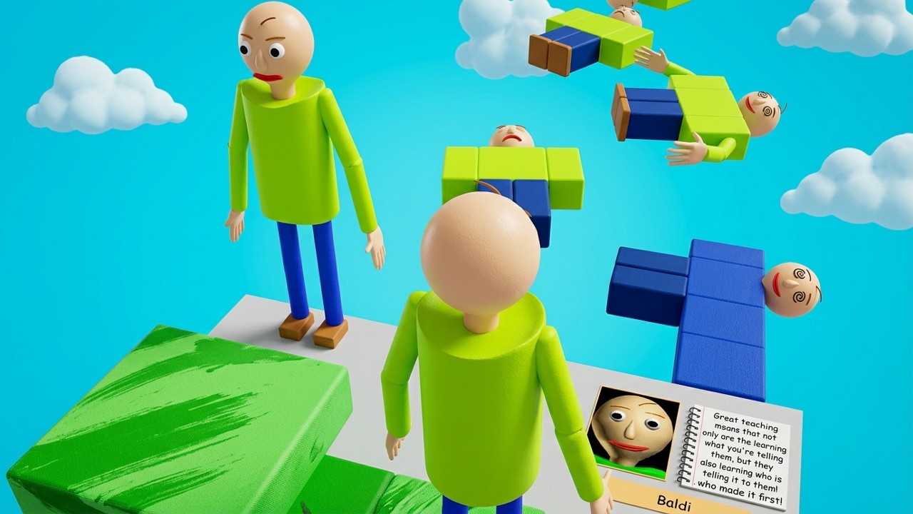 Play as Baldi!? Baldi's Basics Obby (New Map)